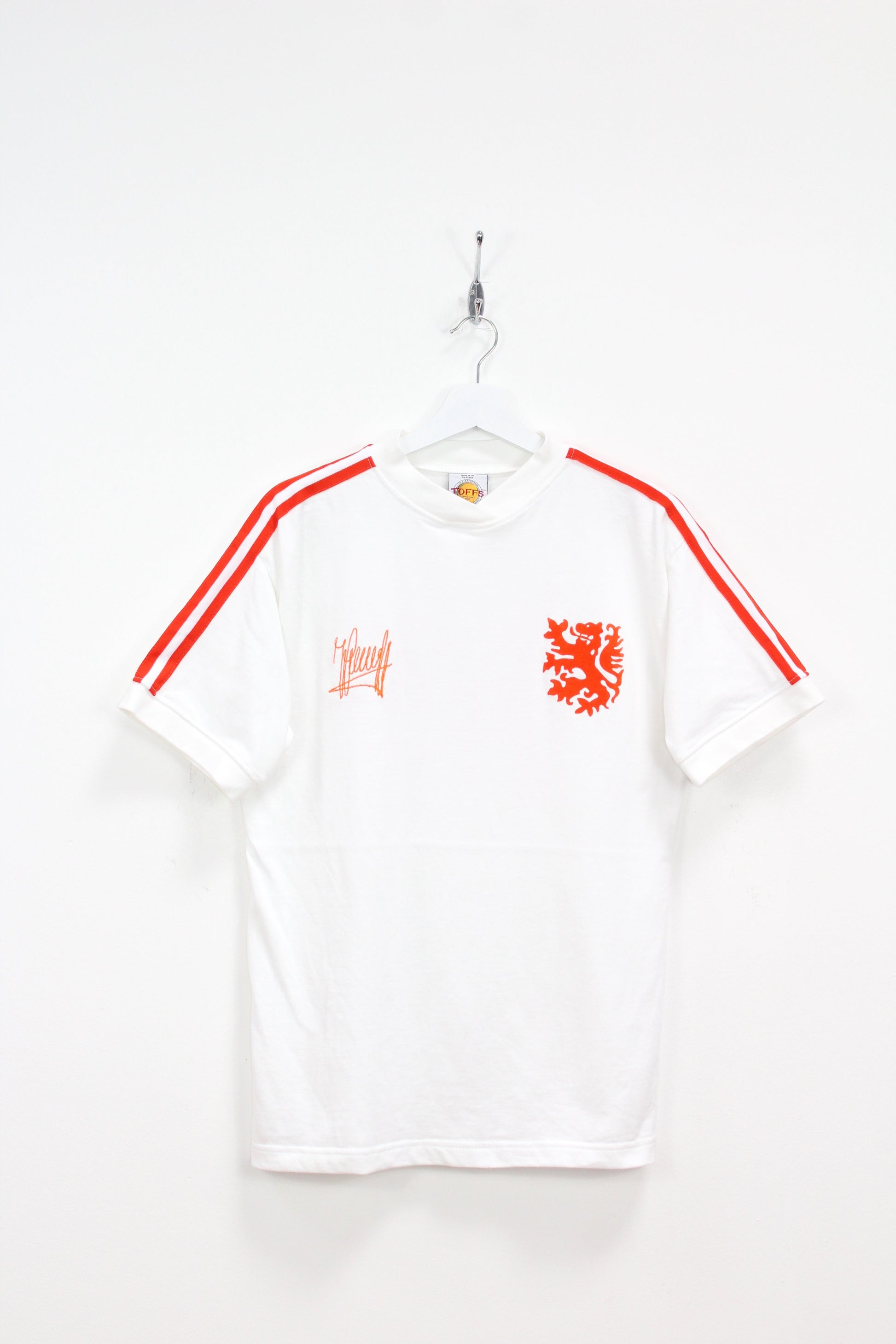 TOFFS HOLLAND WORLD CUP 1974 CRUYFF #14 AWAY FOOTBALL SHIRT SMALL