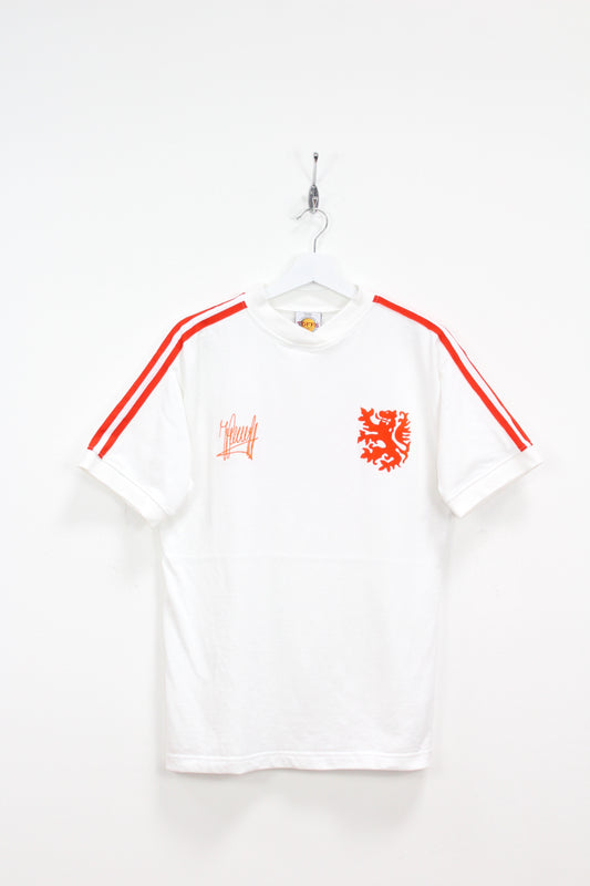 HOLLAND WORLD CUP 1974 CRUYFF #14 TOFFS RETRO AWAY FOOTBALL SHIRT SMALL