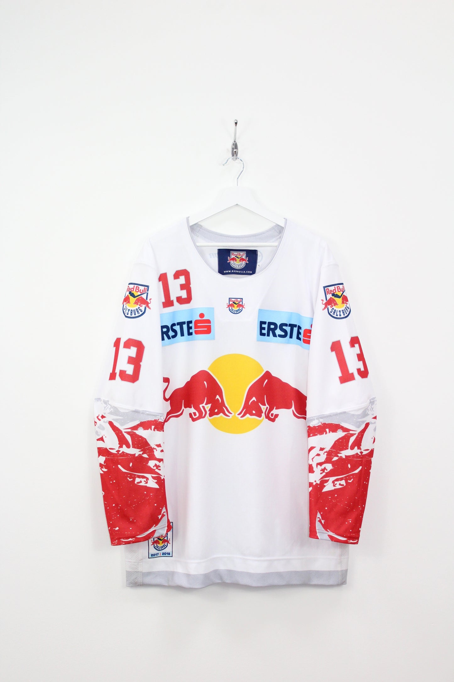 RED BULL SALZBURG 2017-18 SCHIECHL #13 ICE HOCKEY JERSEY XL