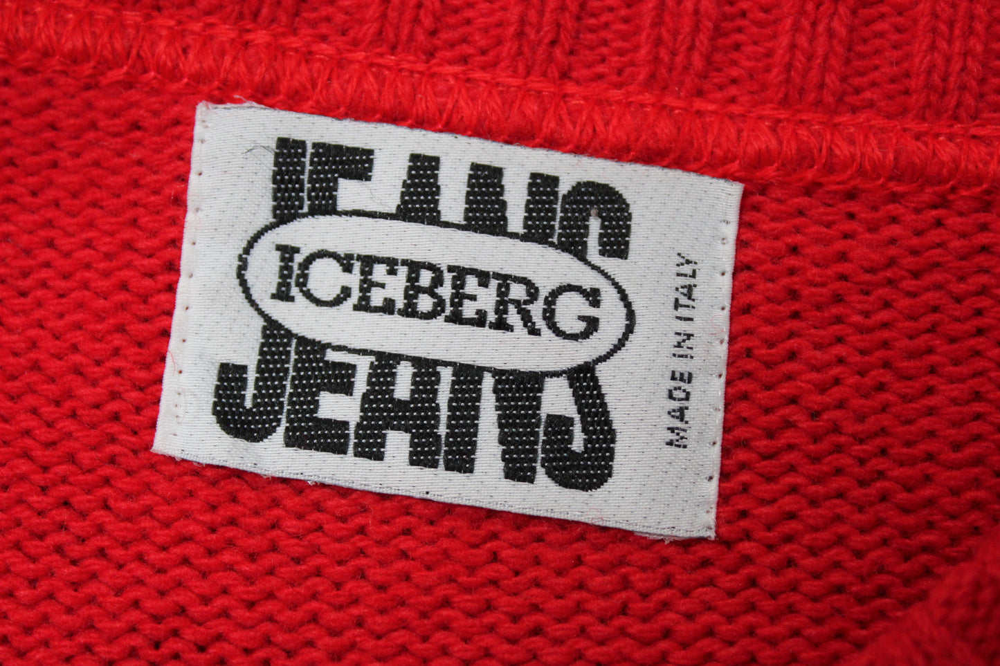 ICEBERG 90'S VINTAGE FELIX THE CAT WOOL KNIT JUMPER LARGE