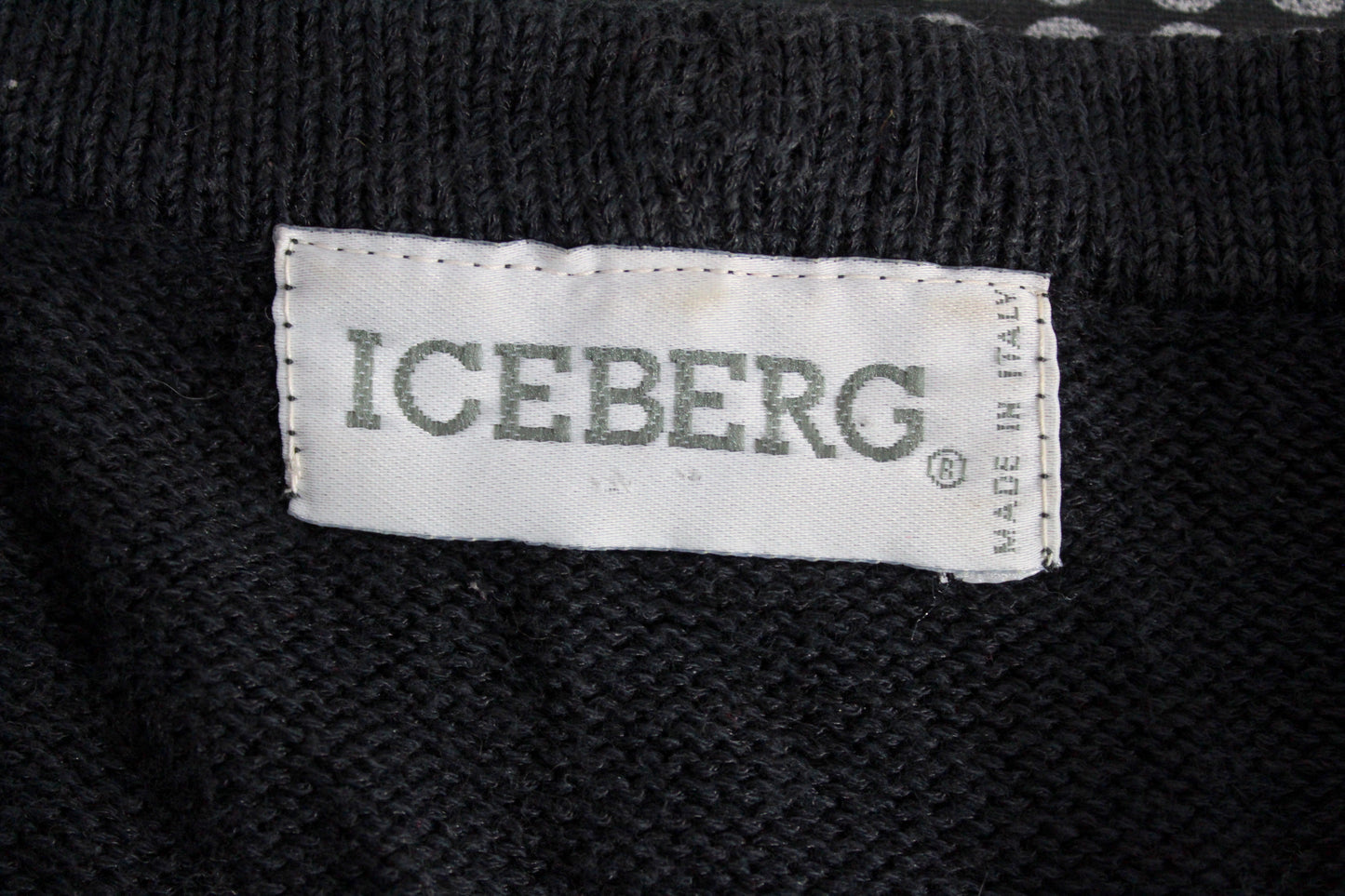 ICEBERG 90'S VINTAGE ICESTEIN ALBERT EINSTEIN COMIC KNIT SWEATSHIRT LARGE