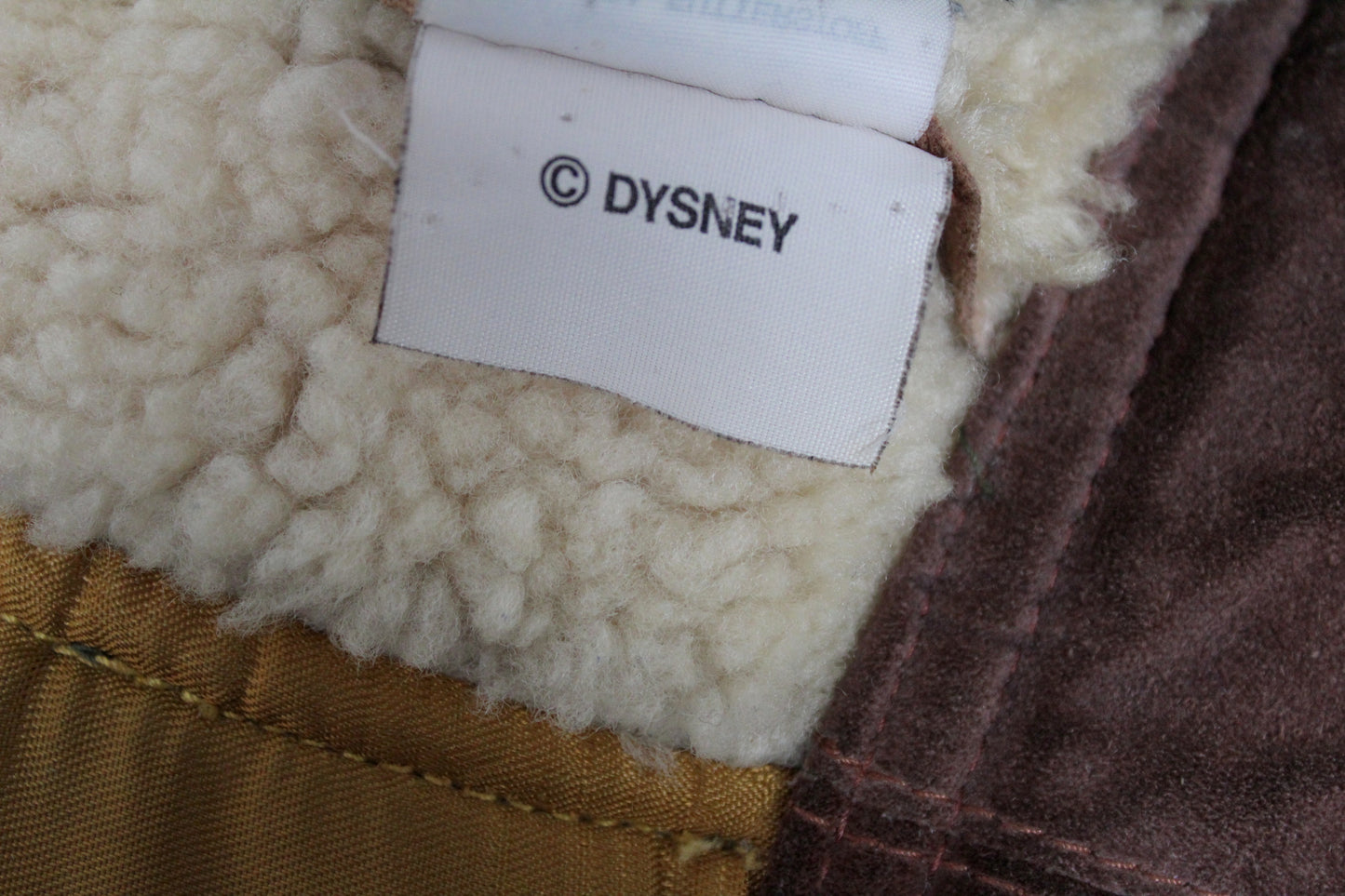 ICEBERG x DISNEY 80'S VINTAGE LEATHER SHEEPSKIN SHEARLING JACKET LARGE