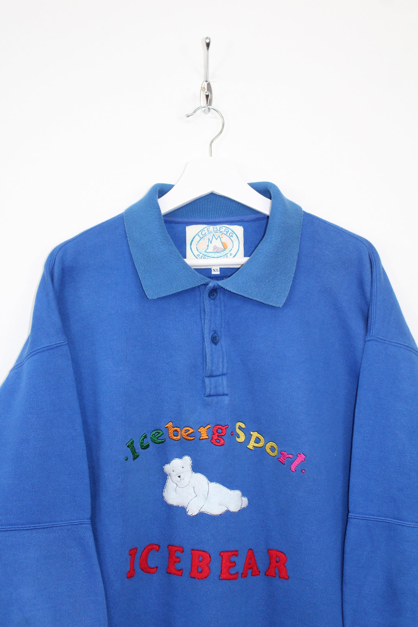 ICEBERG SPORT ICE 80'S VINTAGE EMBROIDERED ICEBEAR SWEATSHIRT XL