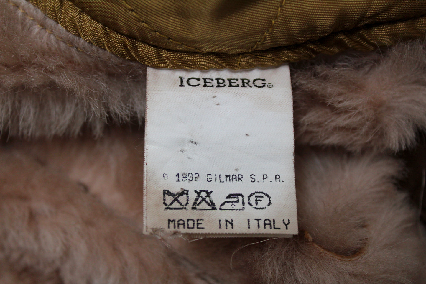 ICEBERG 90'S VINTAGE "OLD THISTLE" SHEEPSKIN SHEARLING WOOL JACKET XL