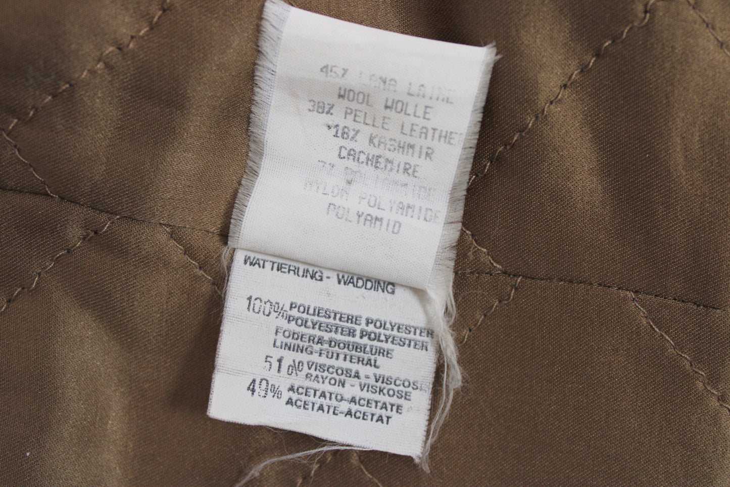 ICEBERG 90'S VINTAGE MONTGOMERY WOOL CASHMERE & LEATHER DUFFEL COAT JACKET LARGE