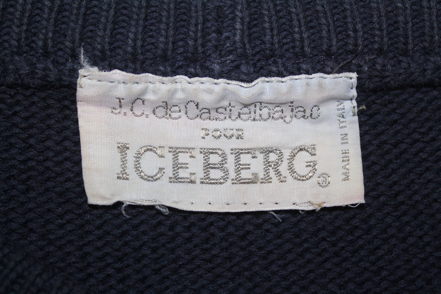 ICEBERG 90'S VINTAGE COTTON KNIT JUMPER XL