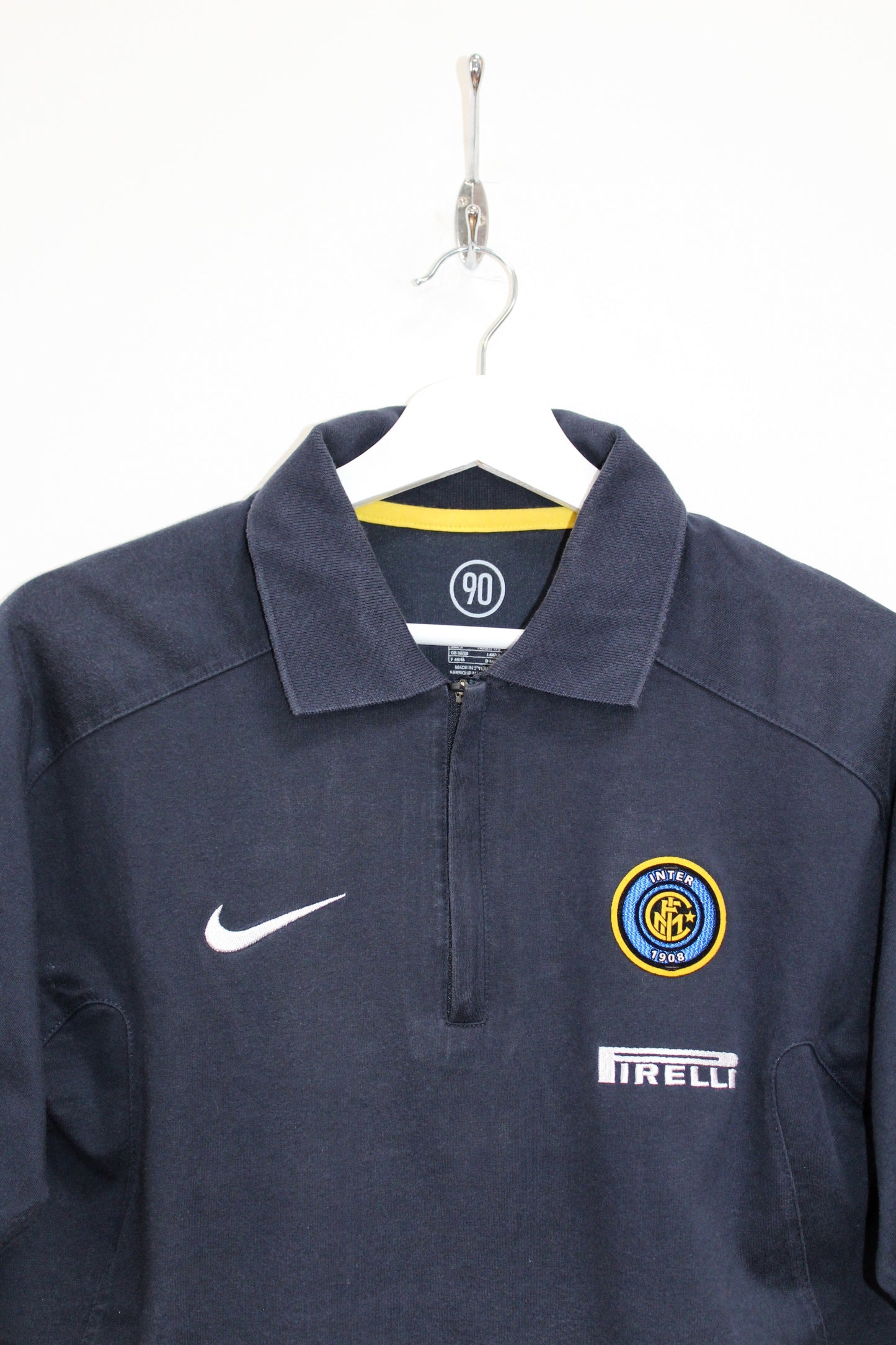 INTER MILAN 2000-02 NIKE VINTAGE  1/4 ZIP TRAINING SHIRT SMALL