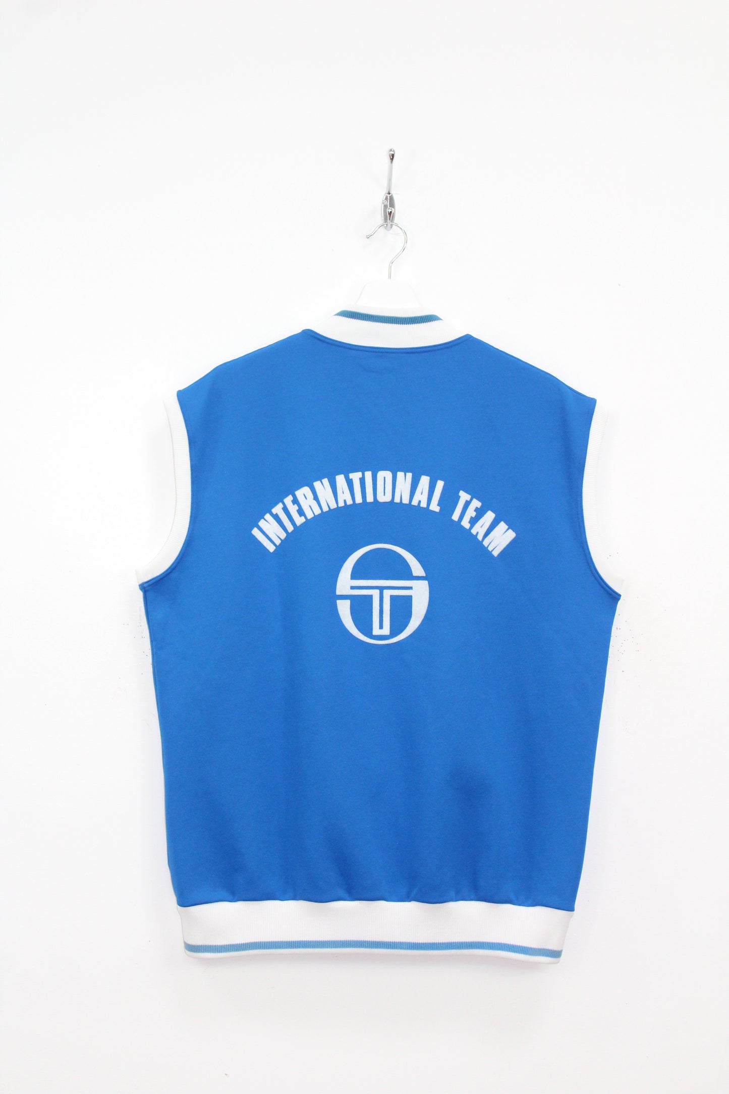 SERGIO TACCHINI OG 1980'S VINTAGE MCENROE INTERNATIONAL TEAM SLEEVELESS TRACK TOP JACKET LARGE