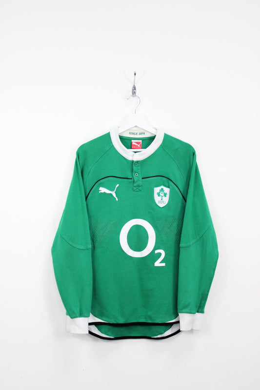 IRELAND 2009 RUGBY UNION LONG SLEEVE HOME SHIRT MEDIUM