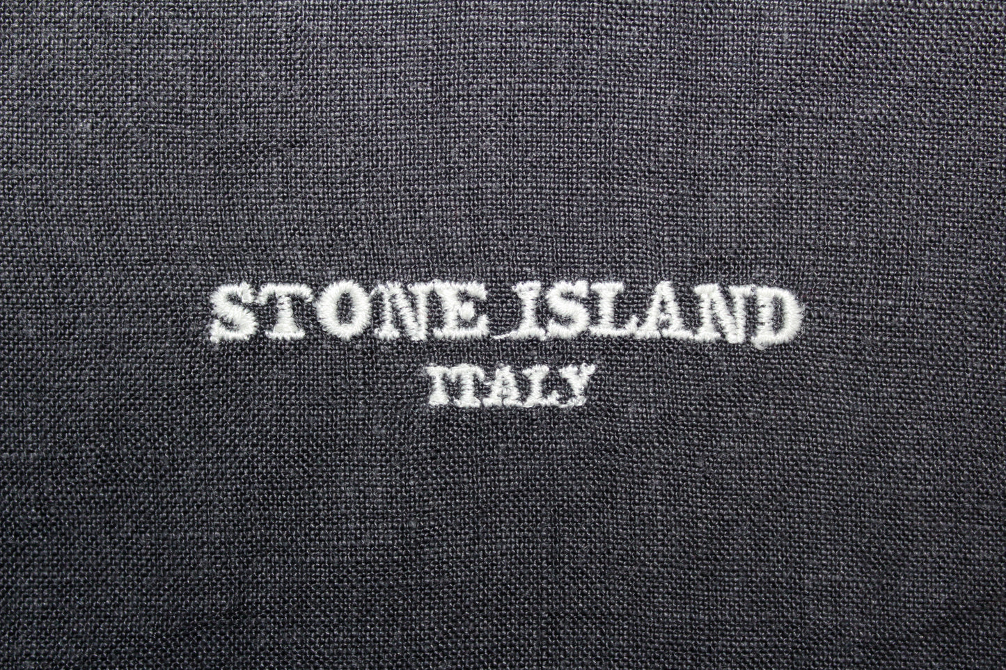 STONE ISLAND SS 2005 SPELL OUT SHORT SLEEVE BUTTON DOWN LINO FLAX SHIRT XL