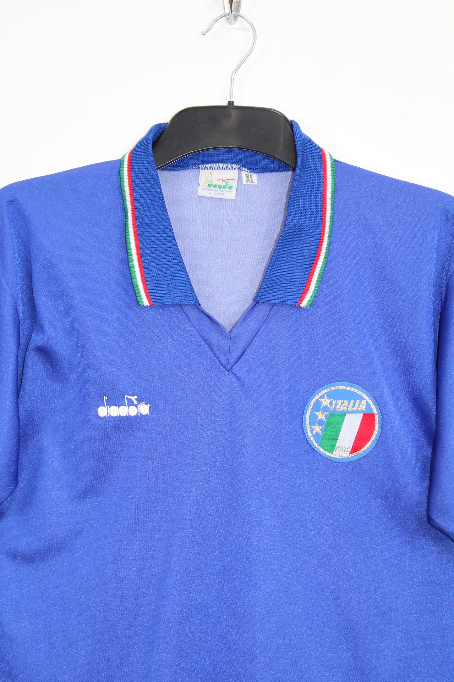 ITALY 1986-1990 VINTAGE DIADORA HOME FOOTBALL SHIRT XL