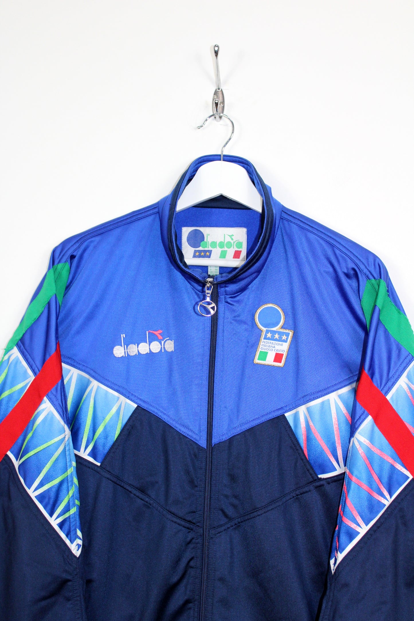 ITALY 1992-94 DIADORA VINTAGE TRAINING TRACKSUIT TOP JACKET LARGE