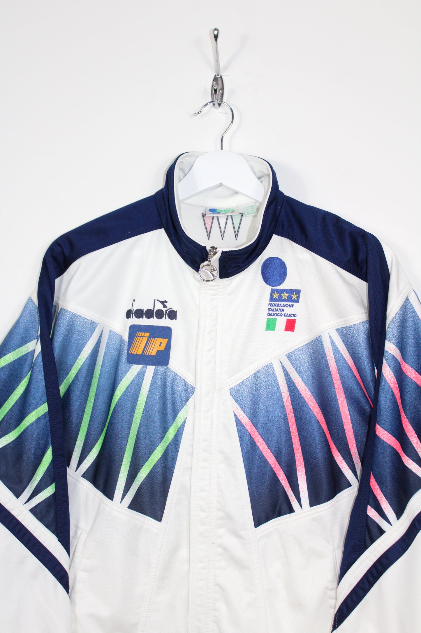 ITALY WORLD CUP 1994 VINTAGE DIADORA PLAYER ISSUE TRACKSUIT TOP JACKET SMALL