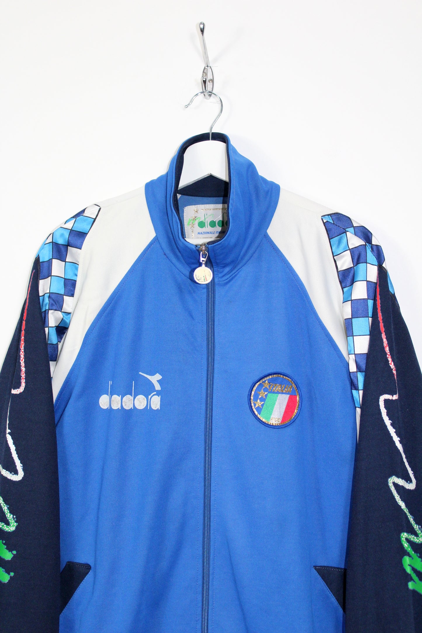 ITALY WORLD CUP 1990 VINTAGE DIADORA TRACKSUIT TOP JACKET XL