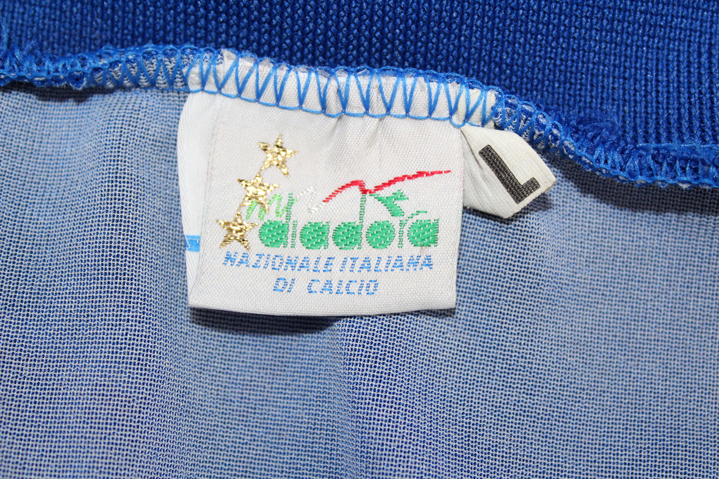 VINTAGE ITALY 1986-1990 DIADORA HOME FOOTBALL SHIRT LARGE