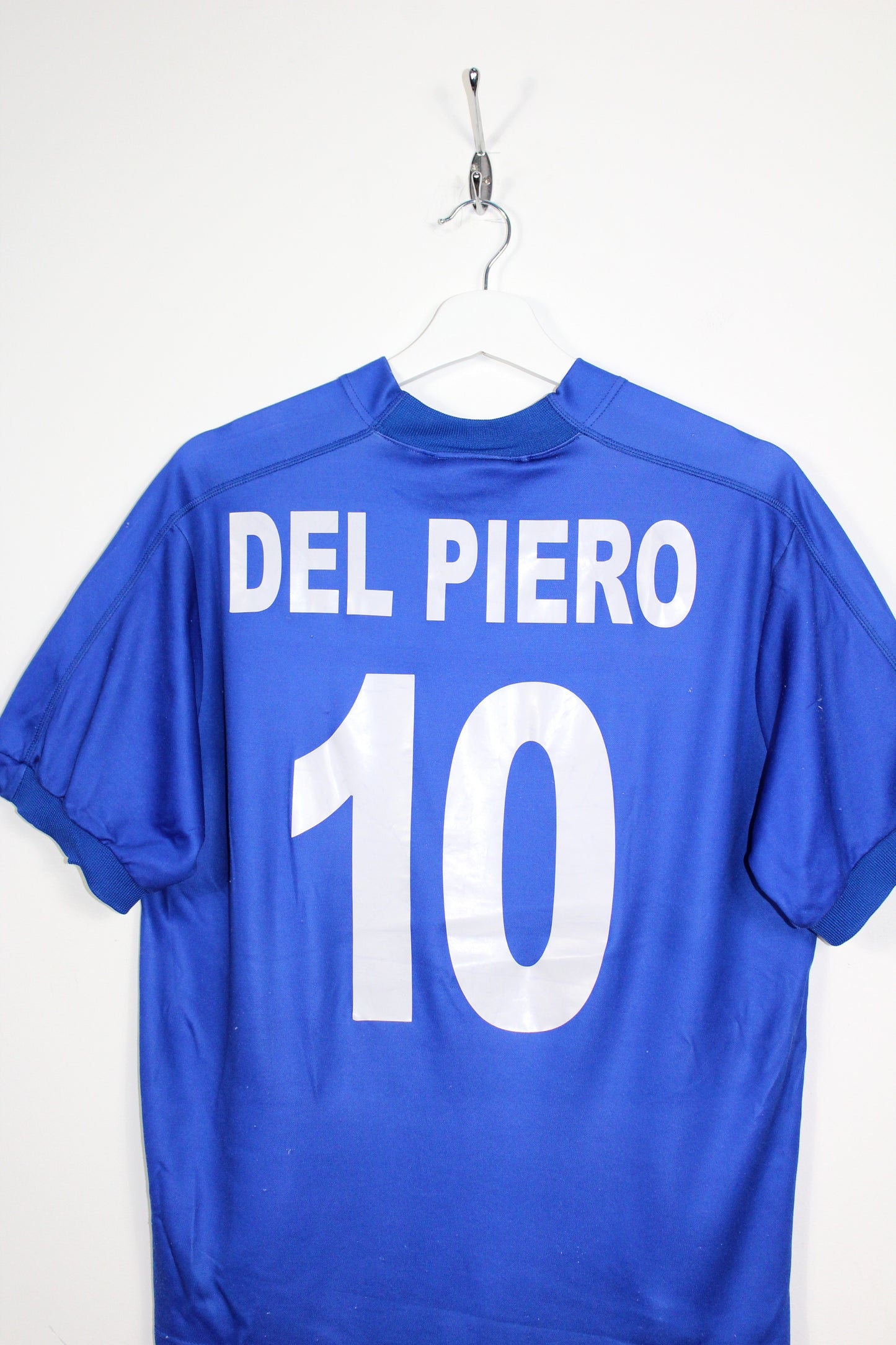 ITALY 1998-99 KAPPA VINTAGE HOME FOOTBALL SHIRT # 10 DEL PIERO SMALL