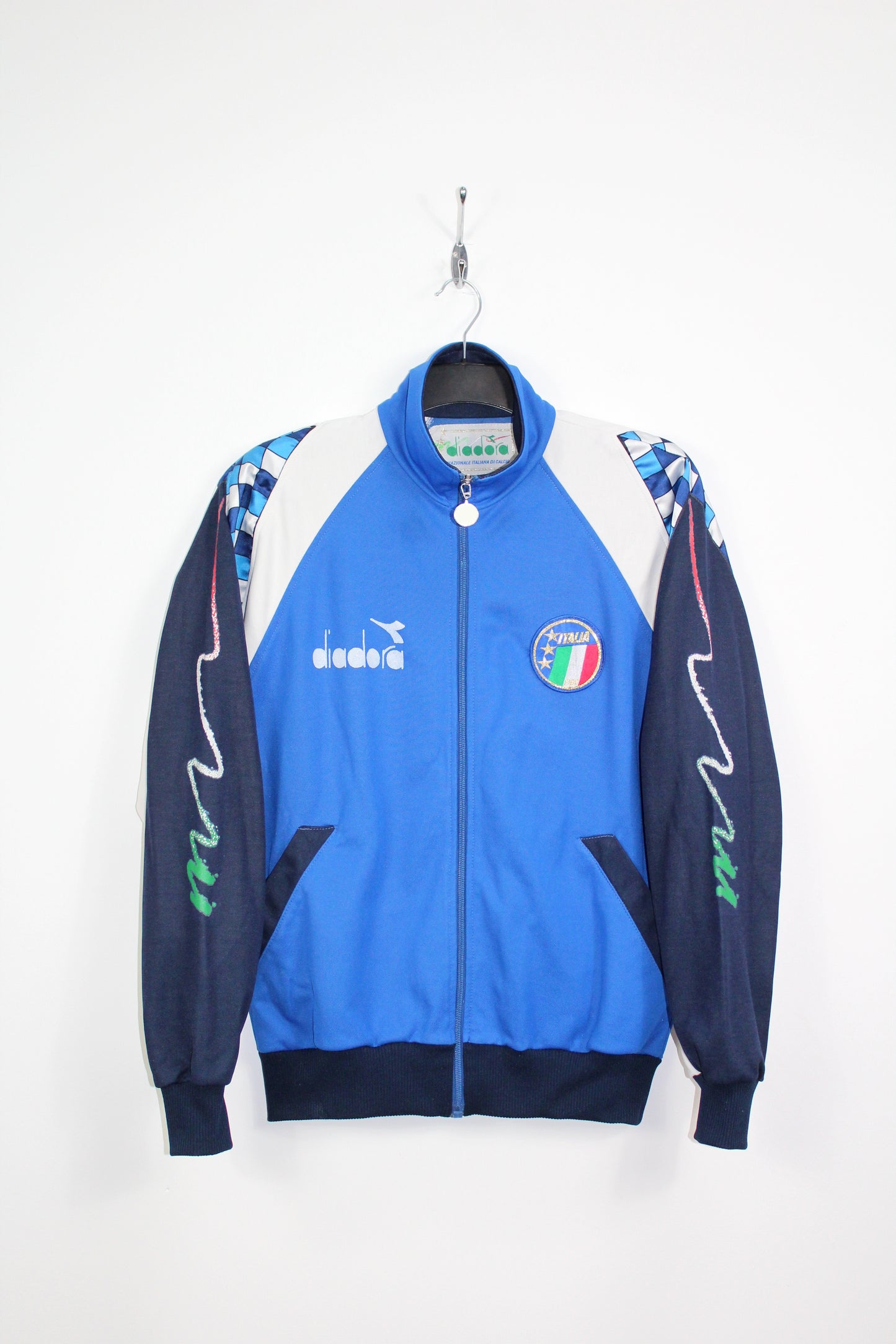 ITALY WORLD CUP 1990 VINTAGE DIADORA TRACKSUIT TOP JACKET MEDIUM