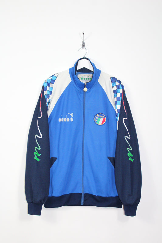 ITALY WORLD CUP 1990 VINTAGE DIADORA TRACKSUIT TOP JACKET XL