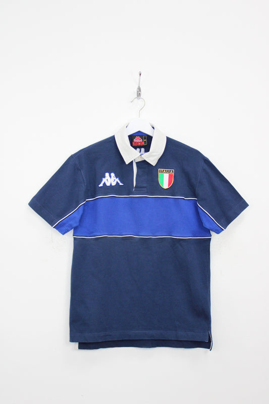 VINTAGE ITALY EURO 2000 KAPPA RUGBY POLO SHIRT SMALL