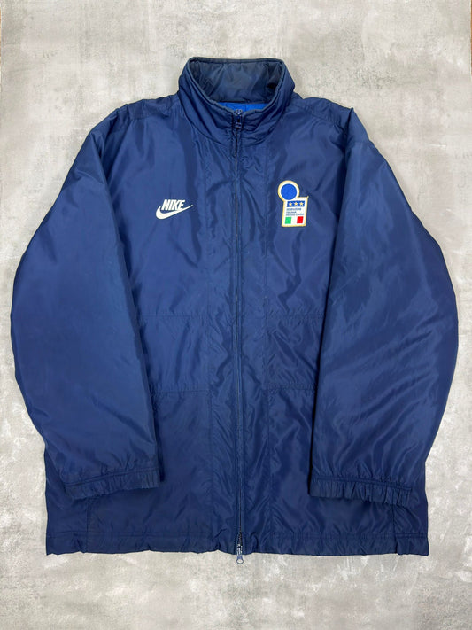 VINTAGE NIKE ITALY 1996-97 PADDED BENCH COAT JACKET LARGE