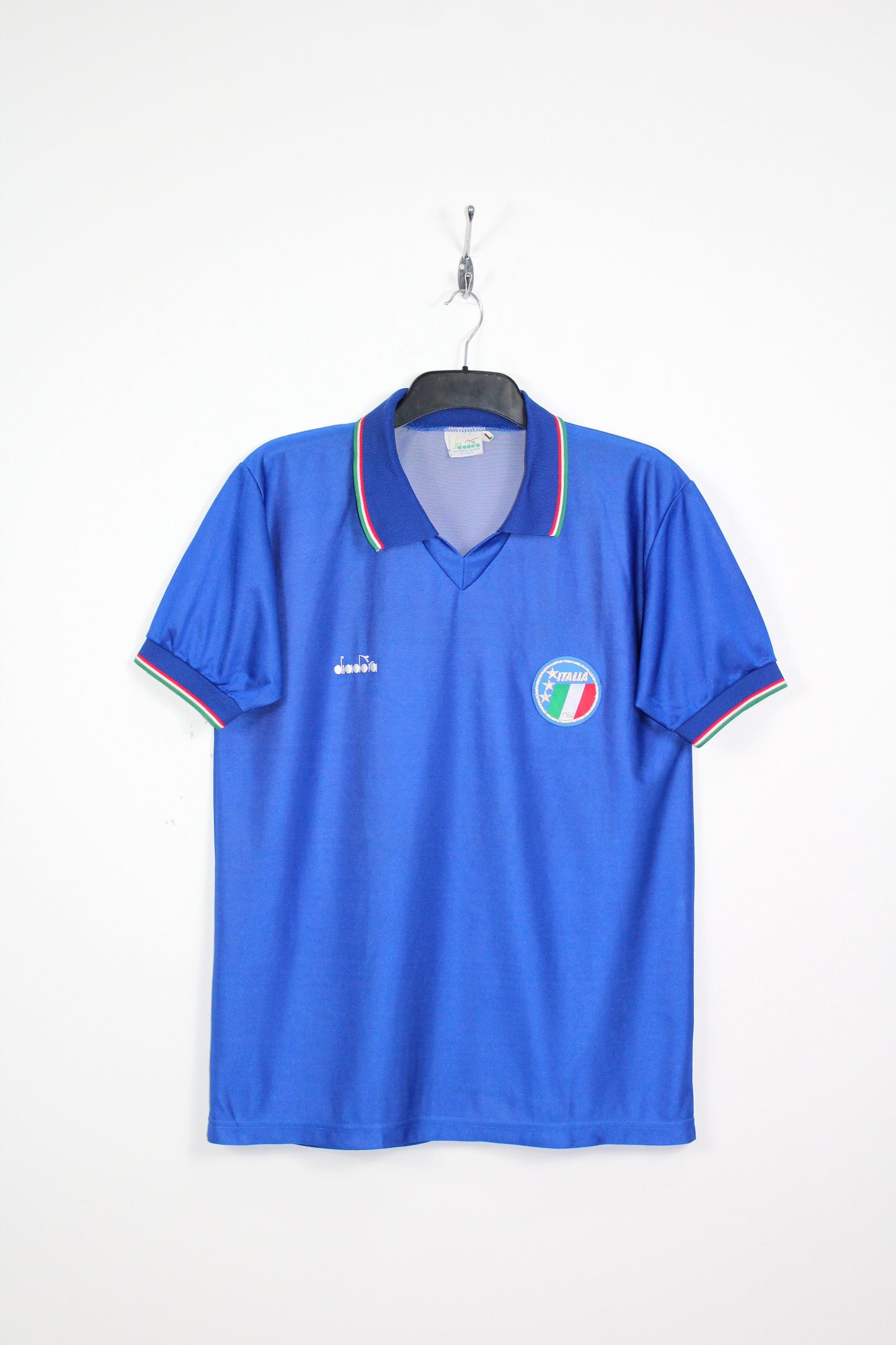 VINTAGE ITALY 1986-1990 DIADORA HOME FOOTBALL SHIRT LARGE