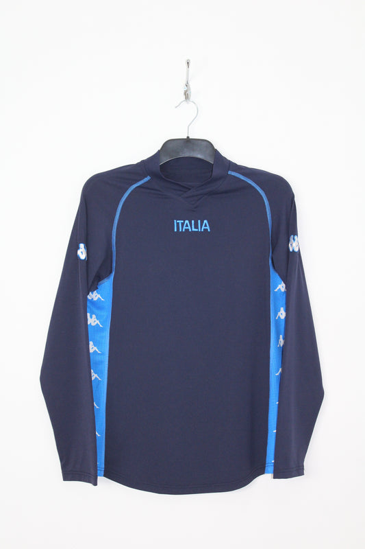 ITALY WORLD CUP 2002 KAPPA TRAINING LONG SLEEVE FOOTBALL SHIRT MEDIUM