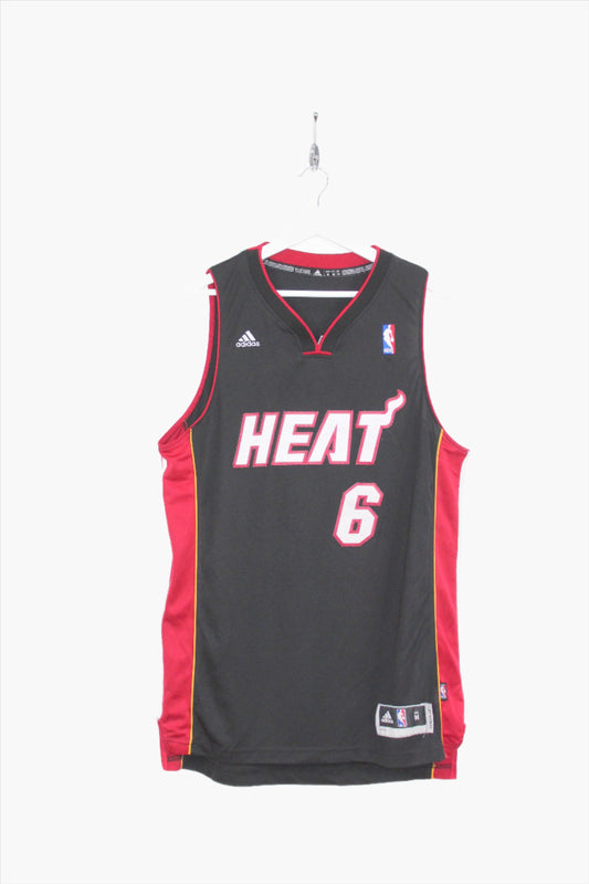 ADIDAS MIAMI HEAT 2012-14 #6 JAMES NBA SWINGMAN JERSEY MEDIUM