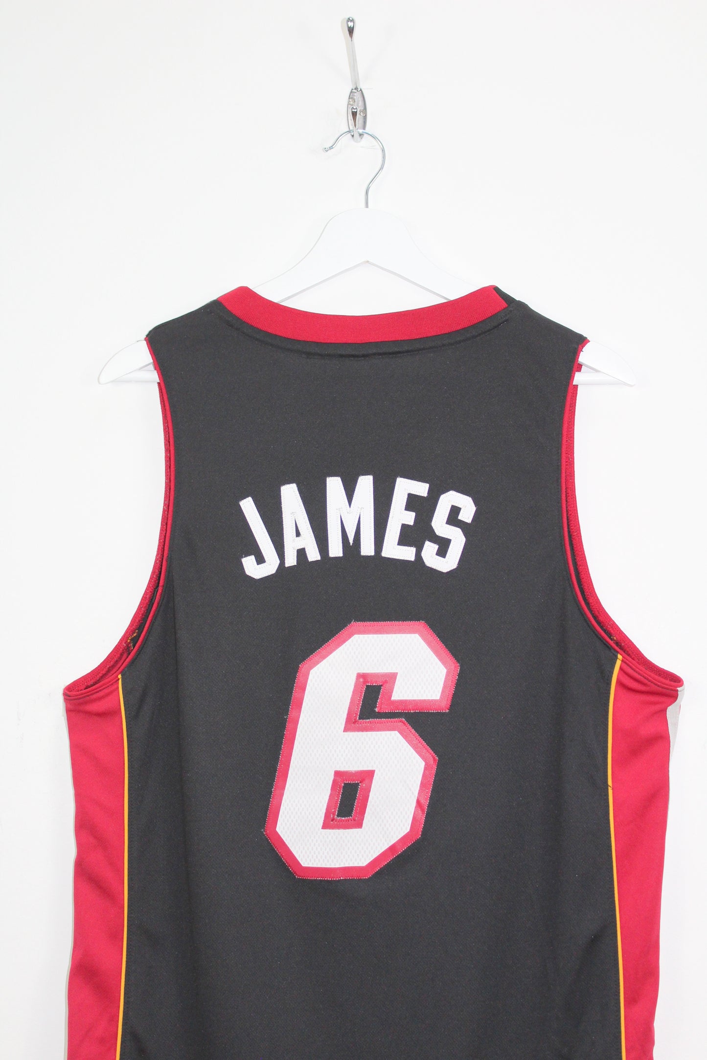 ADIDAS MIAMI HEAT 2012-14 #6 JAMES NBA SWINGMAN JERSEY MEDIUM