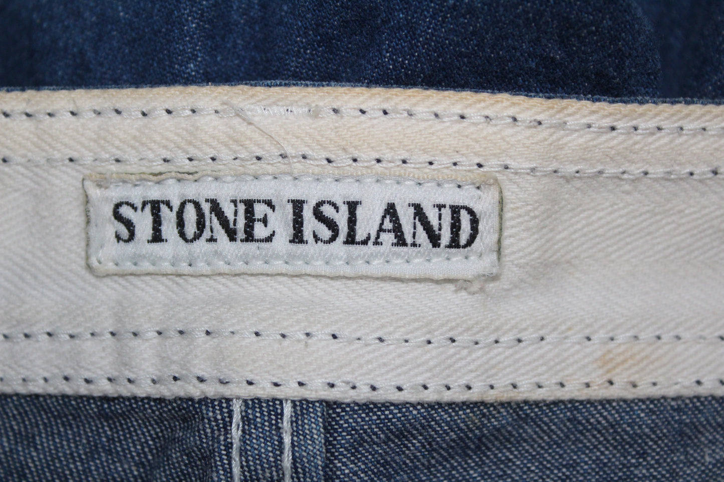 STONE ISLAND 80'S VINTAGE DENIM SHORTS W 32" MEDIUM