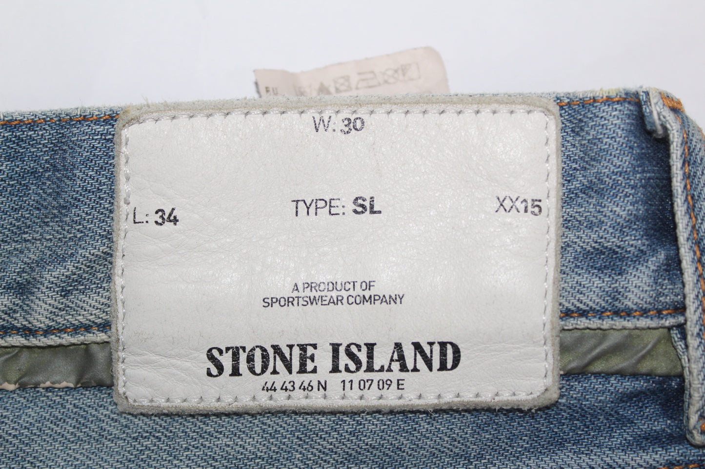 STONE ISLAND AW 2010 TYPE SL SLIM FIT JEANS W 30" x L 34"