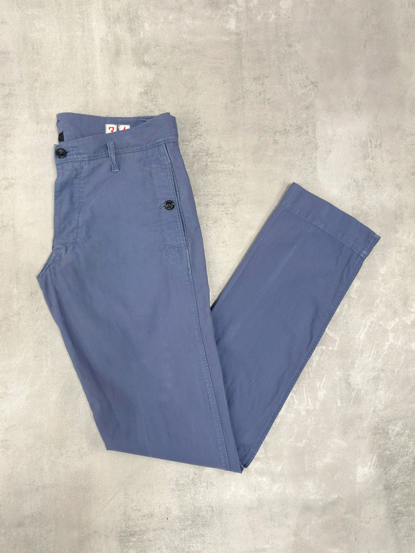 STONE ISLAND DENIMS SS 2009 STRAIGHT LEG LINO FLAX COTTON TROUSERS W 34" x L 36"