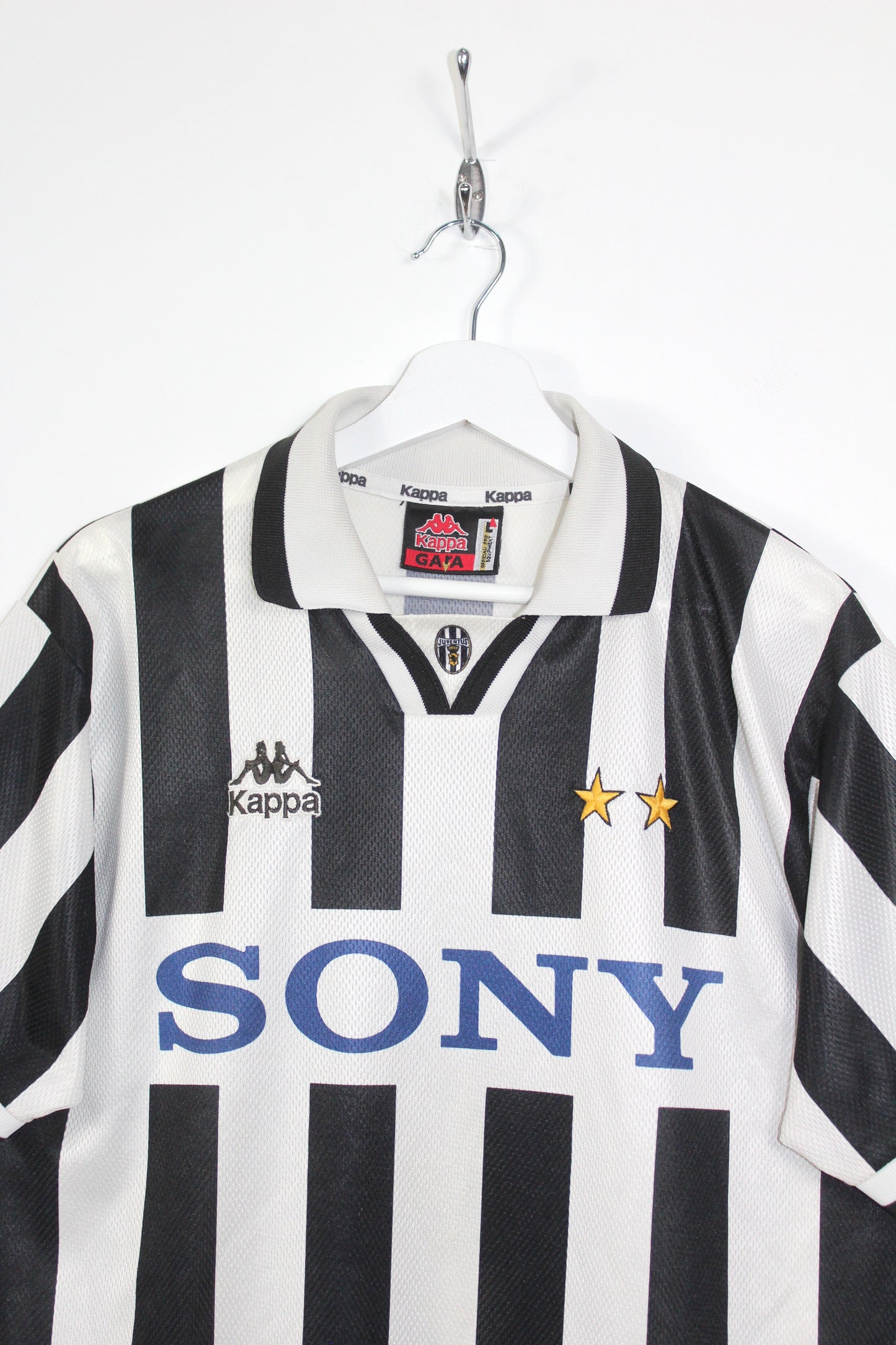 JUVENTUS 1995-1997 KAPPA VINTAGE HOME FOOTBALL SHIRT LARGE