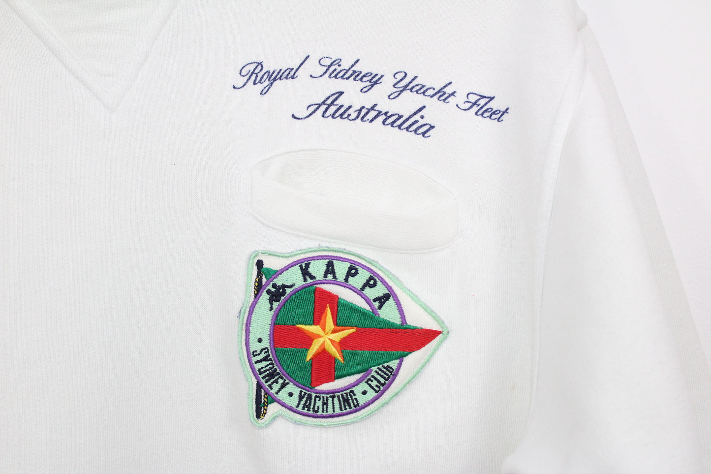 KAPPA 80'S VINTAGE SIDNEY YACHTING CLUB SHORT SLEEVES SWEATSHIRT SMALL