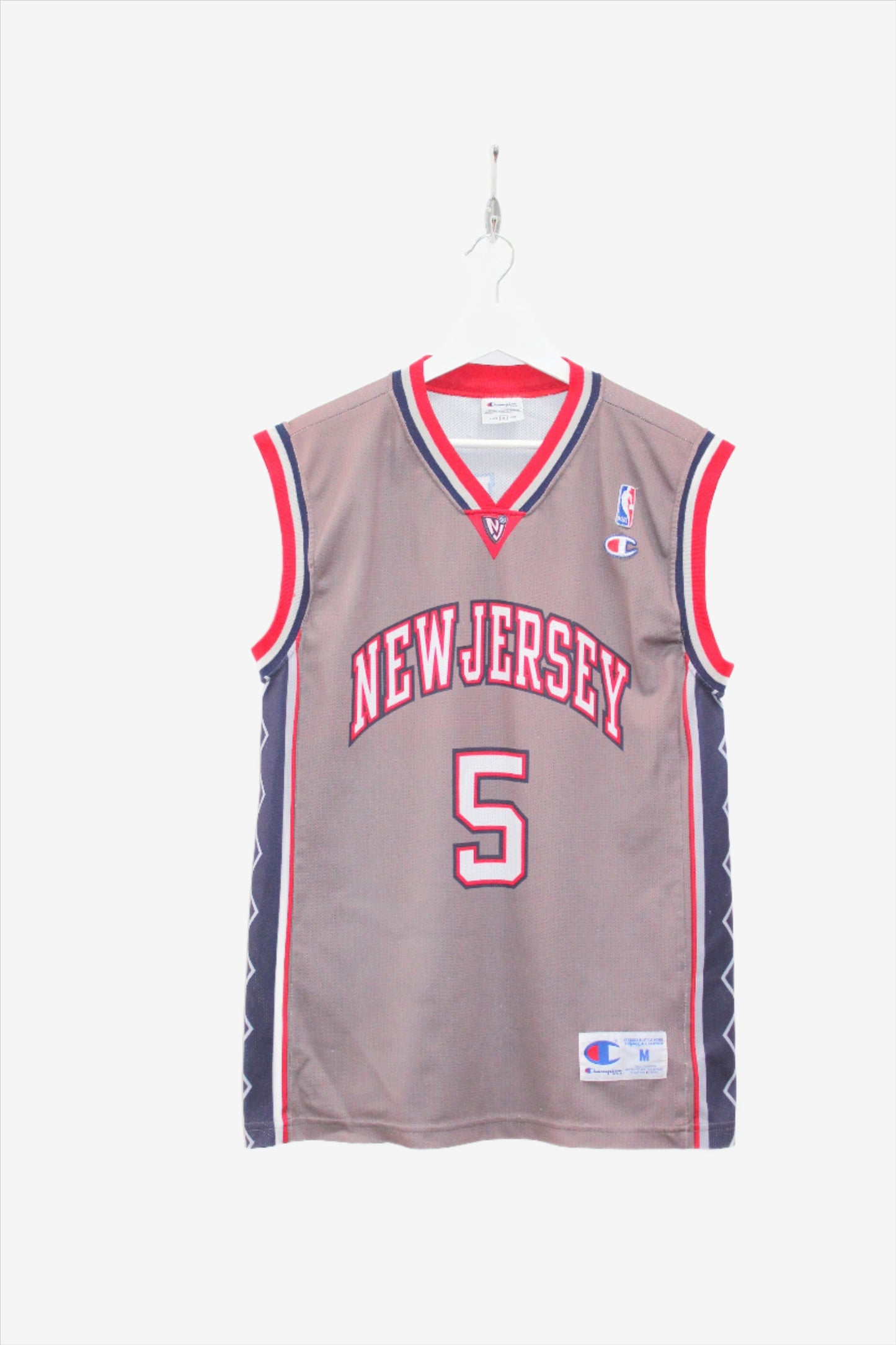 CHAMPION VINTAGE NEW JERSEY NETS 2001-05 #5 KIDD NBA JERSEY MEDIUM