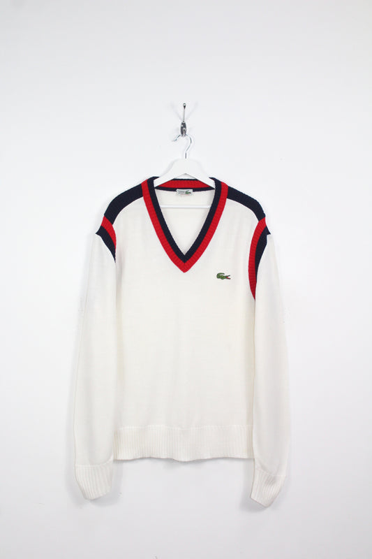 LACOSTE 80'S VINTAGE CHEMISE LACCOSTE TENNIS KNIT JUMPER LARGE