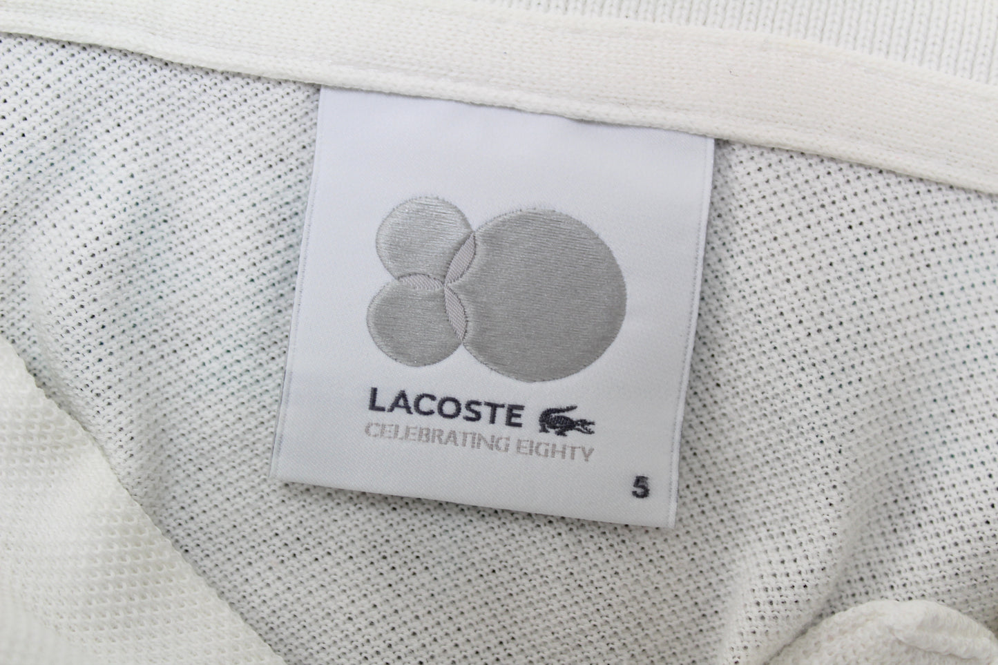 LACOSTE CELEBRATING EIGHTY 80TH ANNIVERSARY POLO SHIRT LARGE