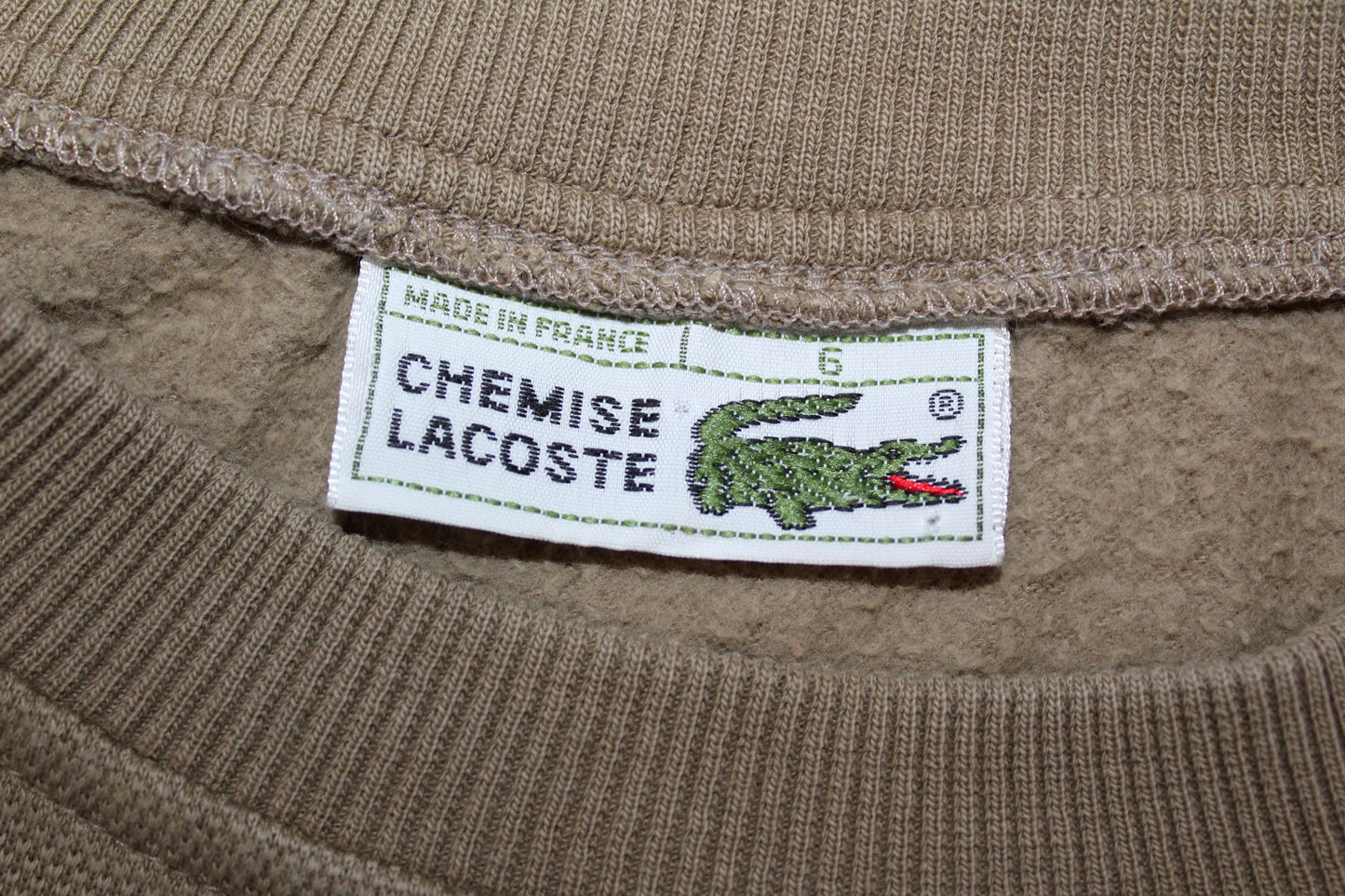 LACOSTE 90'S VINTAGE CHEMISE LACOSTE "LA CHEMISE" SWEATSHIRT XL