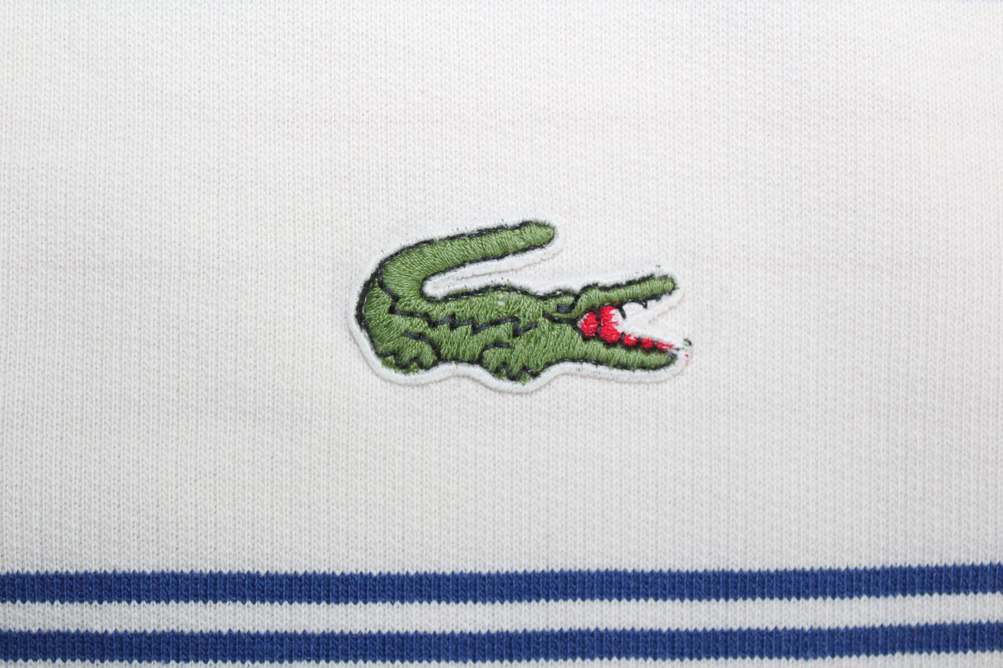 LACOSTE 90'S VINTAGE CHEMISE LACOSTE STRIPED RUGBY SWEATSHIRT LARGE