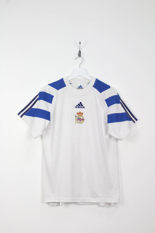ADIDAS VINTAGE DEPORTIVO LA CORUNA 1998 TRAINING FOOTBALL SHIRT MEDIUM
