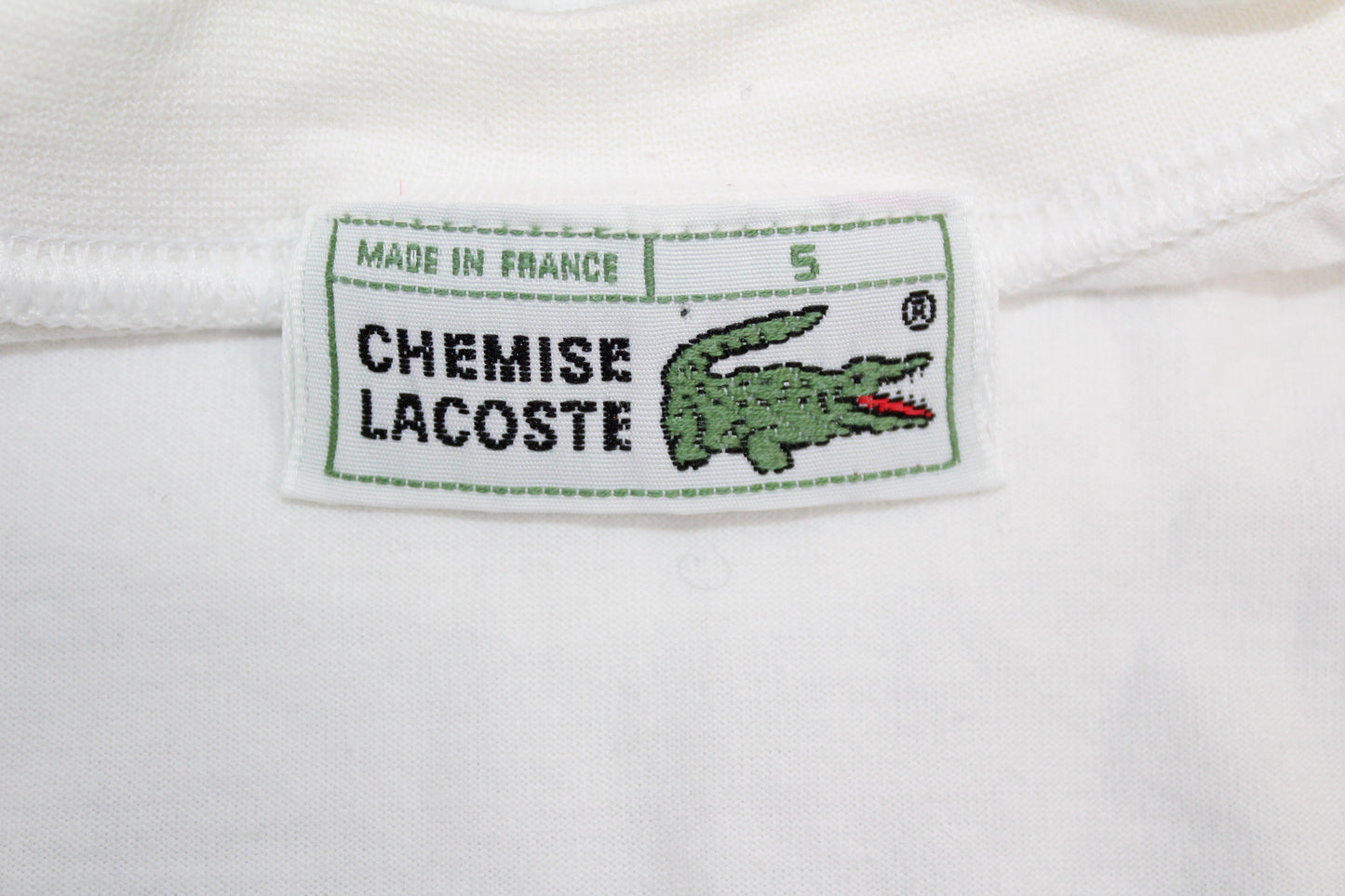 LACOSTE 90'S VINTAGE CHEMISE LACOSTE SPELL OUT T-SHIRT LARGE