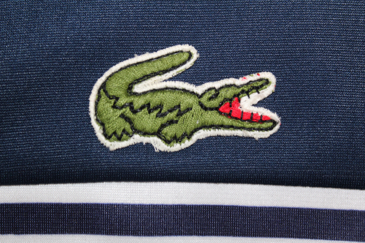 LACOSTE 80'S VINTAGE CHEMISE LACOSTE DOUBLE BADGE 1982 TRACKSUIT TOP JACKET MEDIUM
