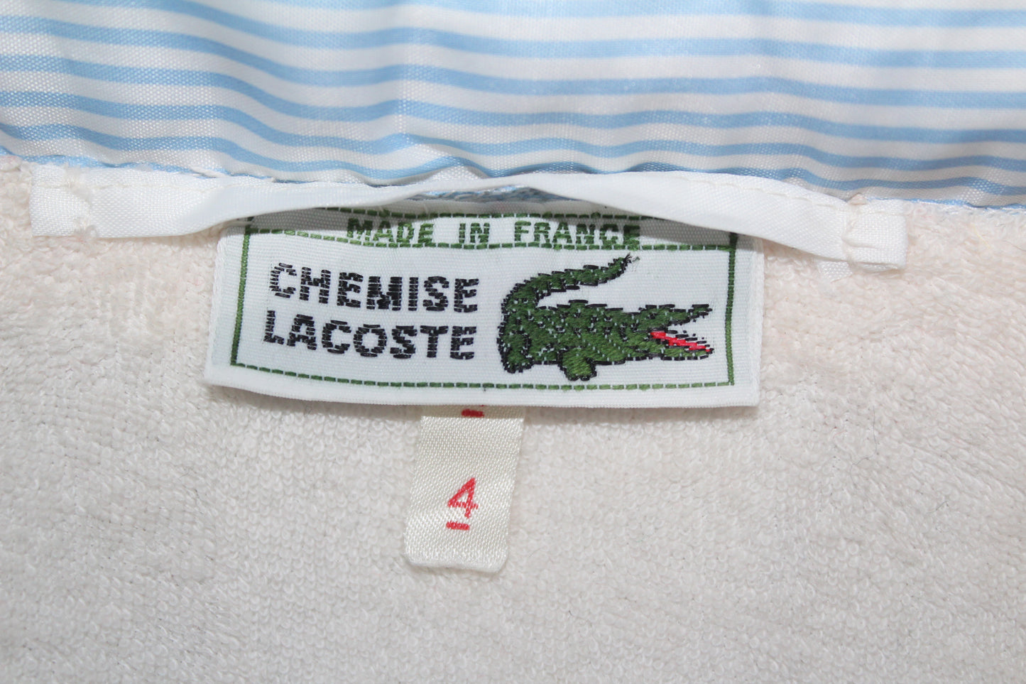 LACOSTE 80'S VINTAGE CHEMISE LACOSTE CANDY STRIPE TRACKSUIT TOP JACKET MEDIUM