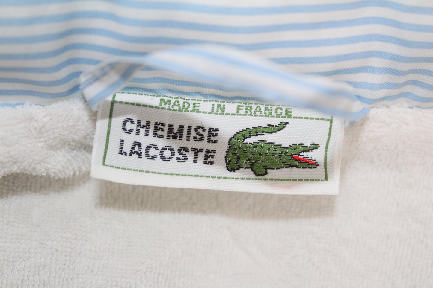 LACOSTE 80'S VINTAGE CHEMISE LACOSTE CANDY STRIPE TRACKSUIT TOP JACKET MEDIUM