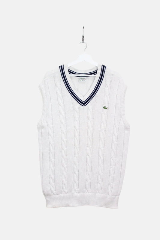 LACOSTE VINTAGE LACOSTE SPORT SLEEVELESS CABLE KNIT JUMPER XL