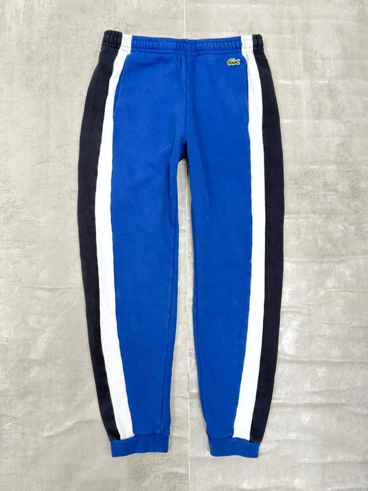 LACOSTE TAPERED FIT RIBBED TRACKSUIT BOTTOMS JOGGERS MEDIUM