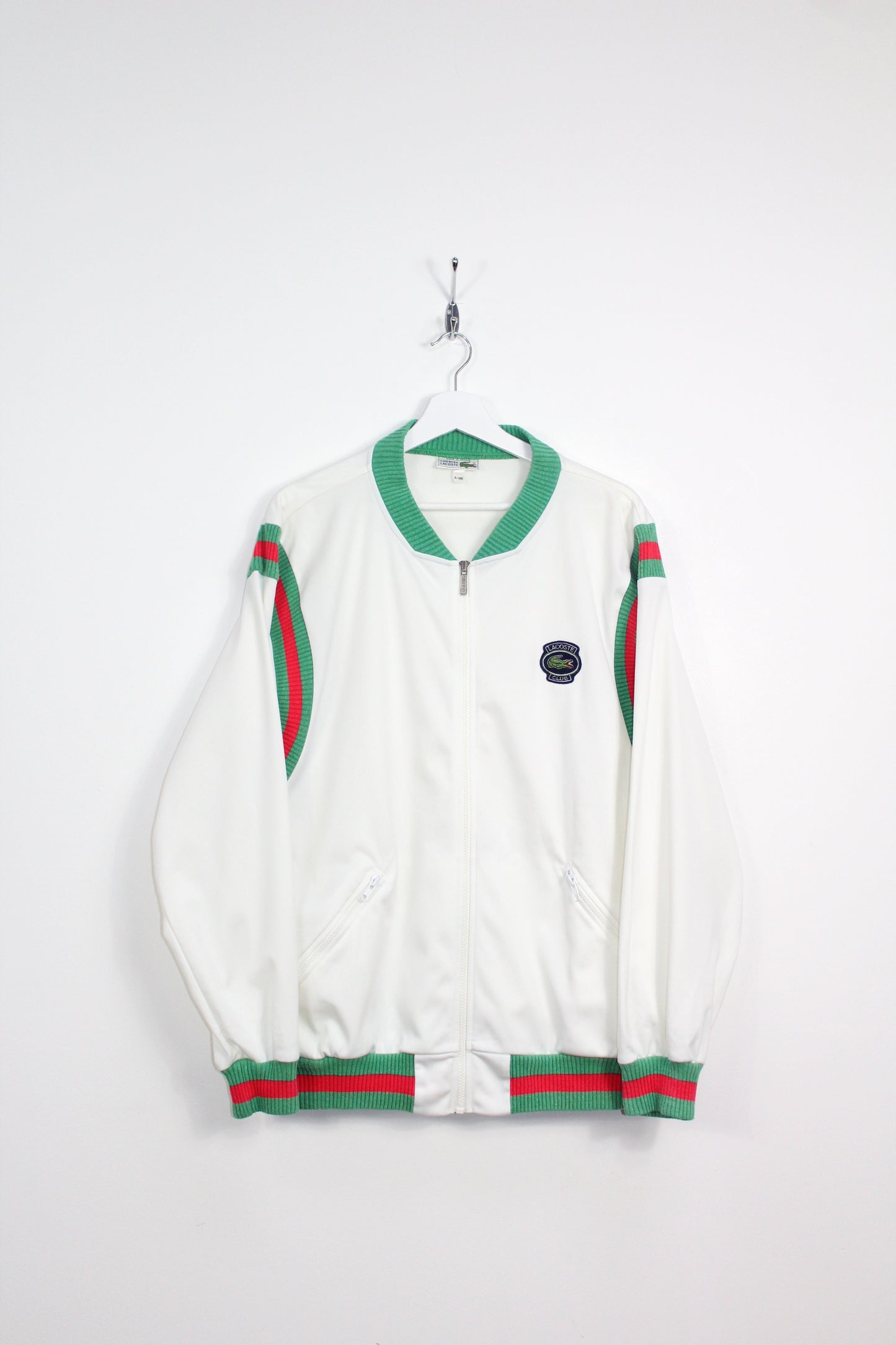 LACOSTE 80'S VINTAGE CHEMISE LACOSTE TENNIS TRACKSUIT TOP JACKET LARGE