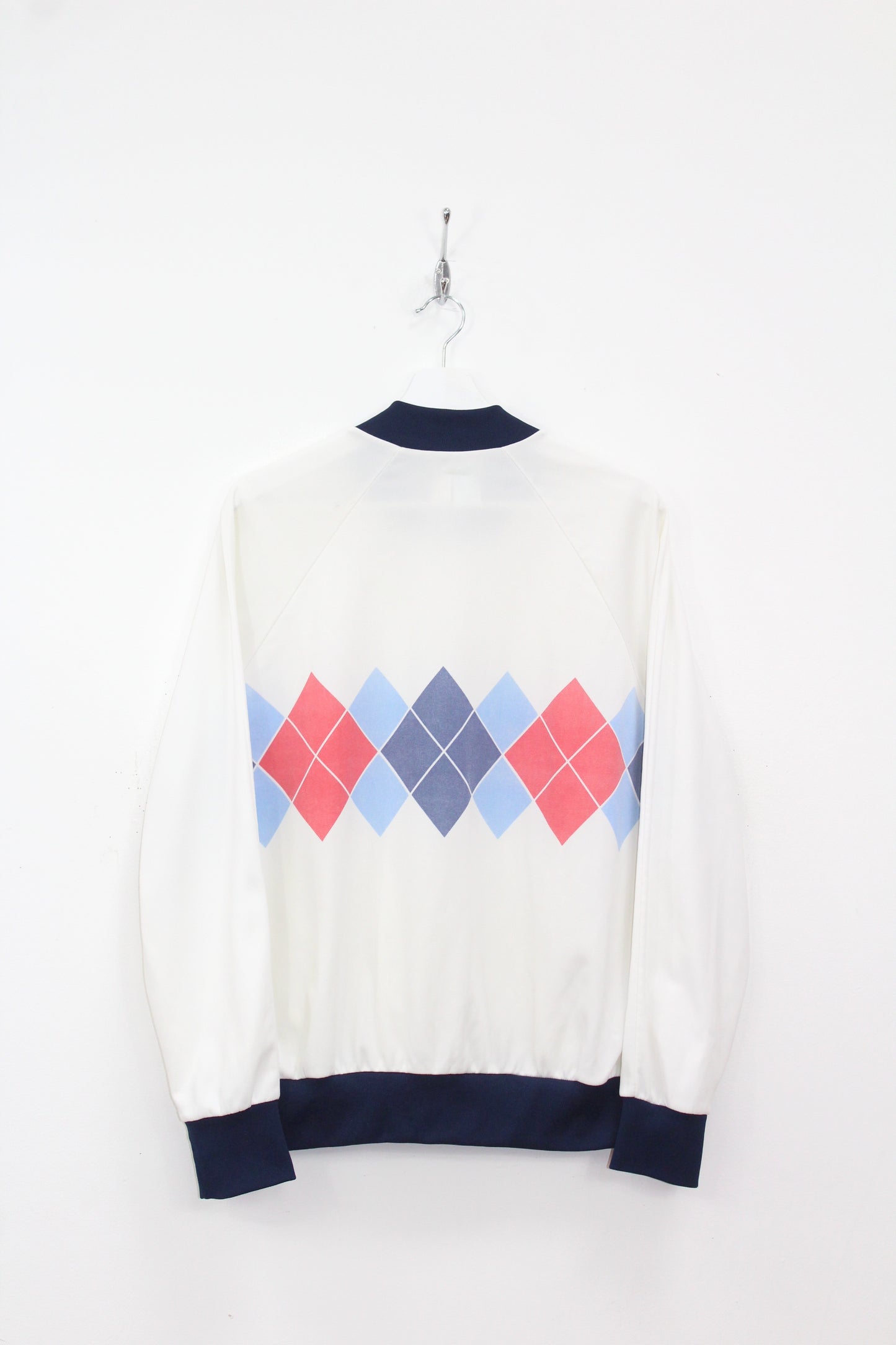 ADIDAS VINTAGE IVAN LENDL ARGYLE DIAMONDS 1982 TENNIS TRACKSUIT TOP JACKET LARGE
