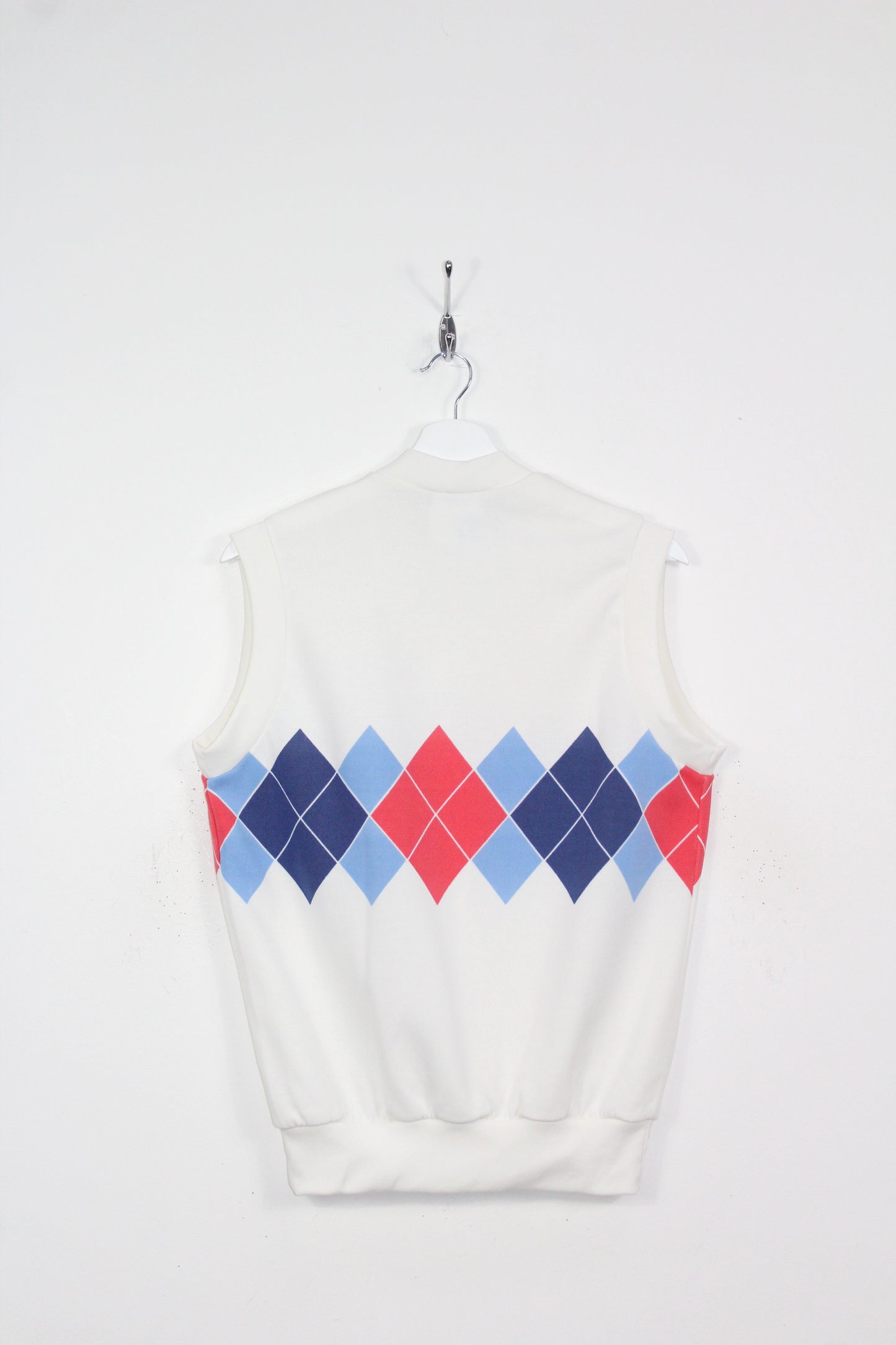 ADIDAS VINTAGE IVAN LENDL 1982 ARGYLE DIAMOND SLEEVELESS SWEATSHIRT LARGE
