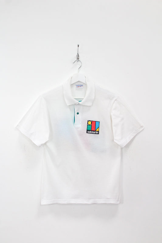 ADIDAS 80'S VINTAGE IVAN LENDL WIMBLEDON 1989 TENNIS POLO SHIRT SMALL