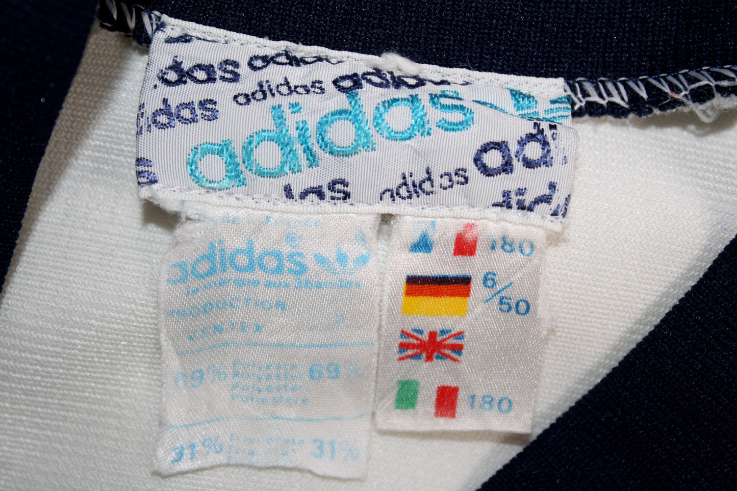 ADIDAS VINTAGE IVAN LENDL ARGYLE DIAMONDS 1982 TENNIS TRACKSUIT TOP JACKET LARGE